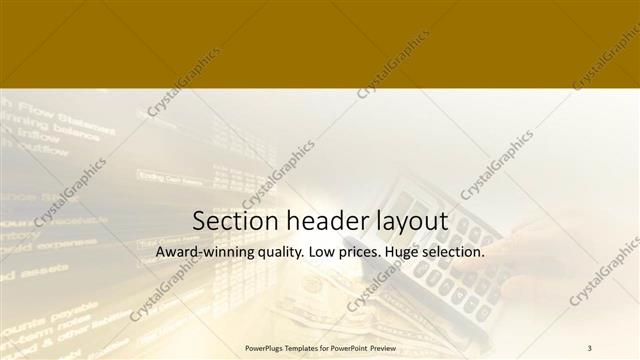 Section Header presentation slide layout