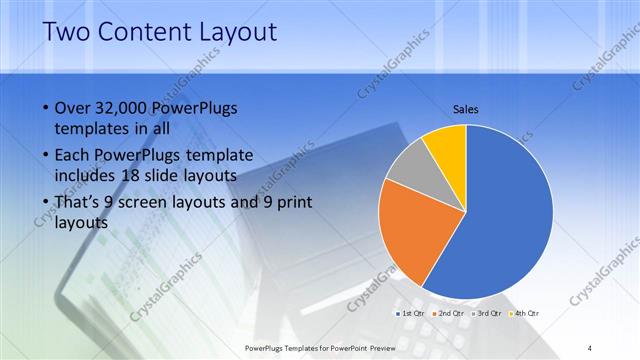 Two Content presentation slide layout