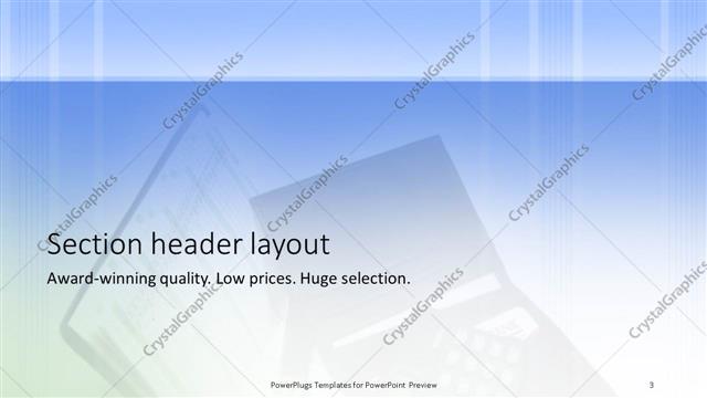 Section Header presentation slide layout