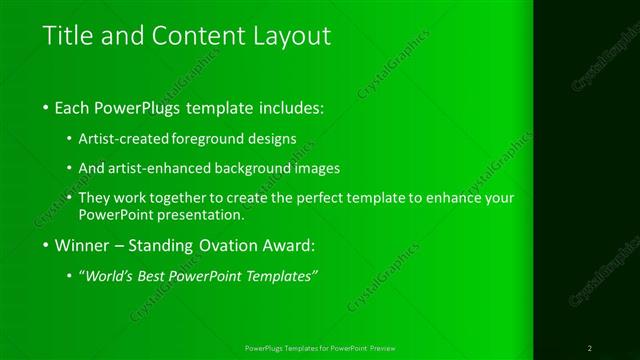 Title and Content presentation slide layout