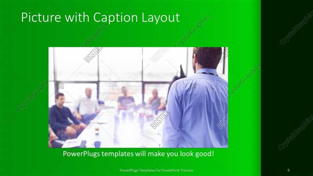 Picture with Caption presentation slide layout