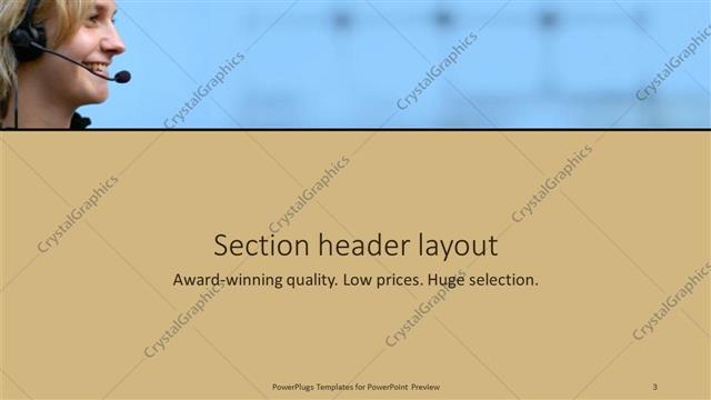 Section Header presentation slide layout