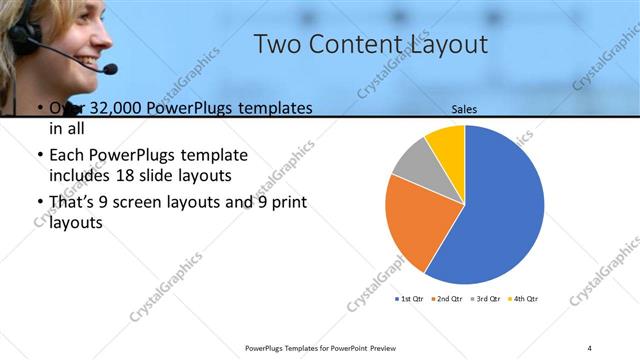 Two Content presentation slide layout
