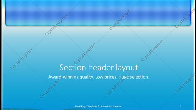 Section Header presentation slide layout