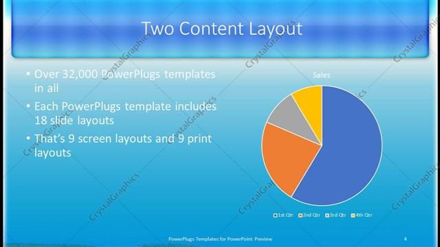 Two Content presentation slide layout
