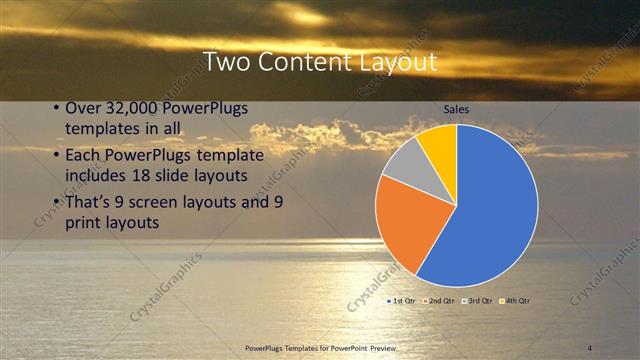 Two Content presentation slide layout
