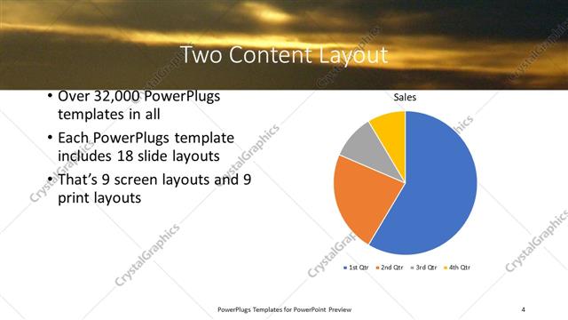 Two Content presentation slide layout