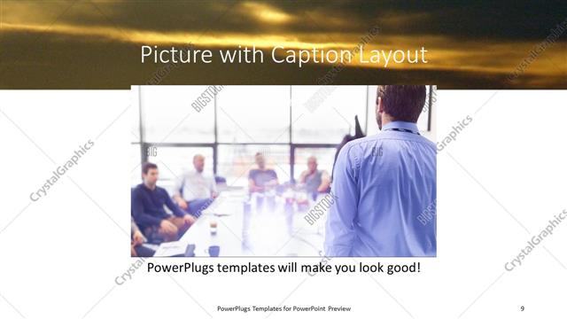 Picture with Caption presentation slide layout