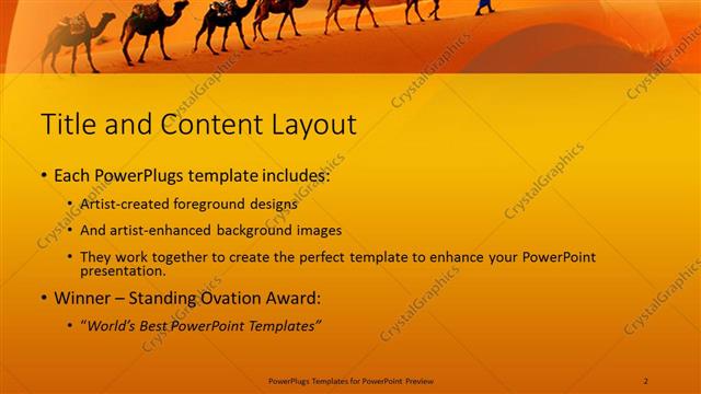Title and Content presentation slide layout