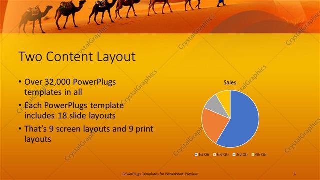 Two Content presentation slide layout