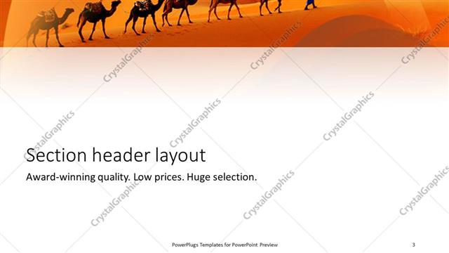 Section Header presentation slide layout