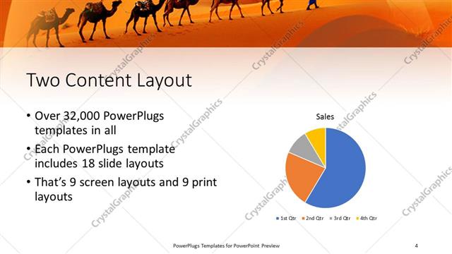 Two Content presentation slide layout