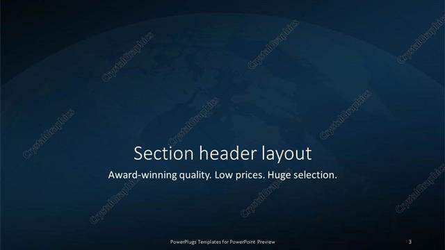 Section Header presentation slide layout