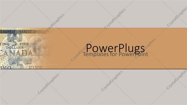  Presentation with canadian - Canadian dollar notes on grey background