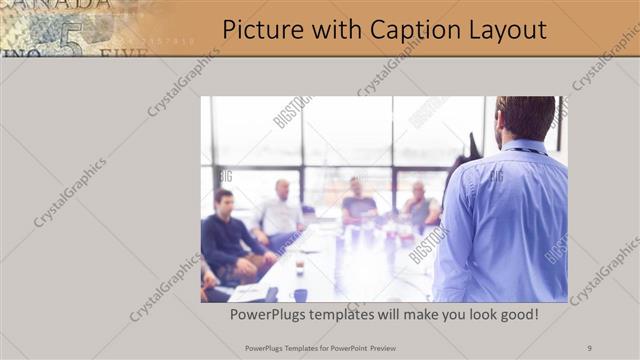 Picture with Caption presentation slide layout