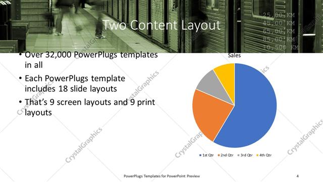 Two Content presentation slide layout