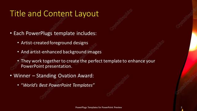 Title and Content presentation slide layout