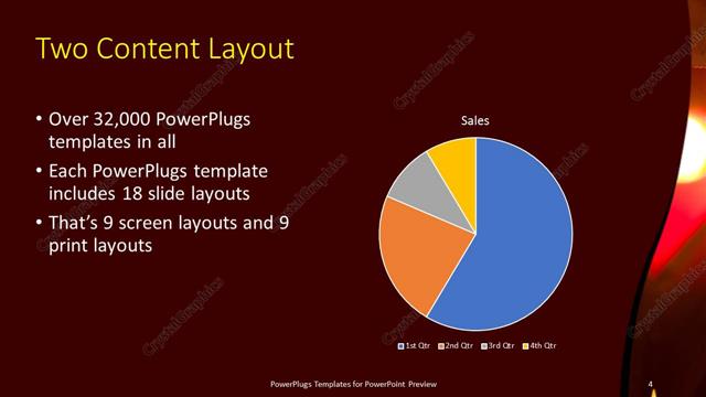 Two Content presentation slide layout