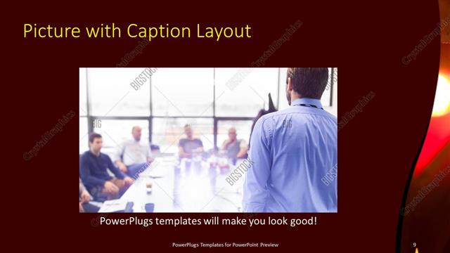 Picture with Caption presentation slide layout