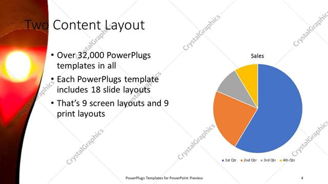 Two Content presentation slide layout
