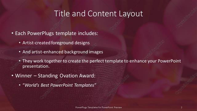 Title and Content presentation slide layout