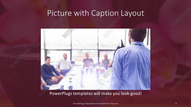 Picture with Caption presentation slide layout