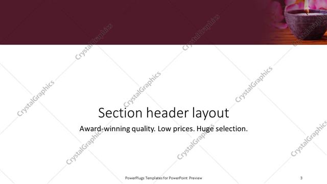 Section Header presentation slide layout