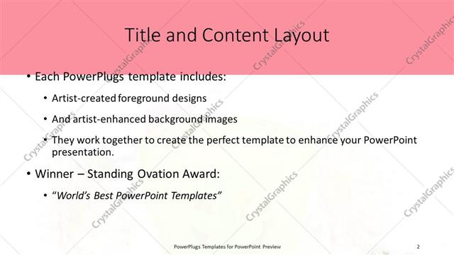 Title and Content presentation slide layout