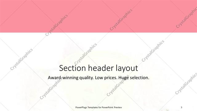 Section Header presentation slide layout