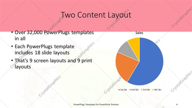 Two Content presentation slide layout