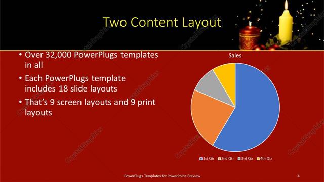 Two Content presentation slide layout