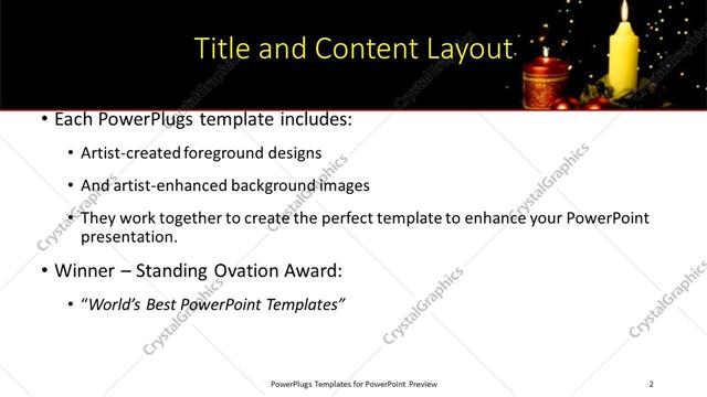 Title and Content presentation slide layout