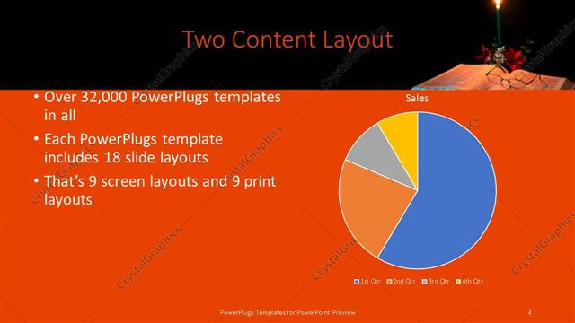 Two Content presentation slide layout