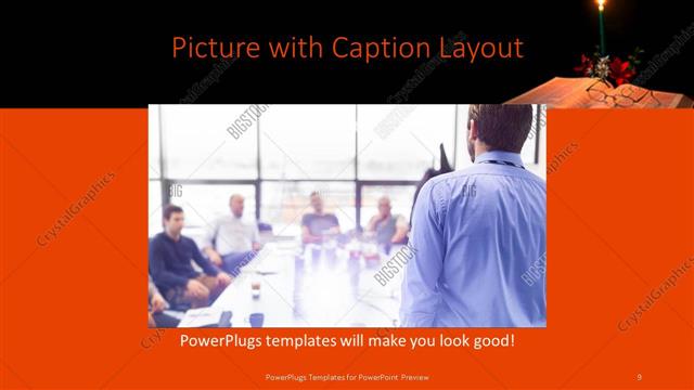 Picture with Caption presentation slide layout