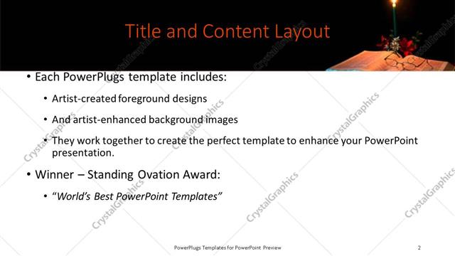 Title and Content presentation slide layout