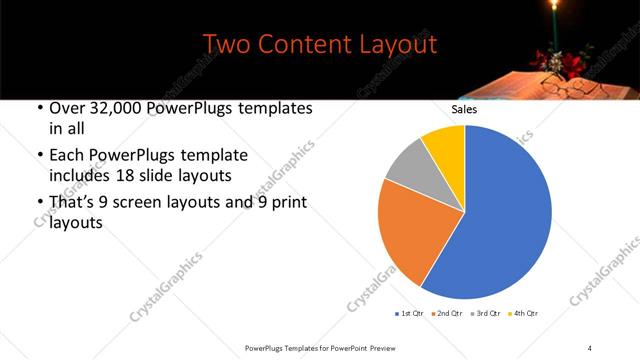 Two Content presentation slide layout