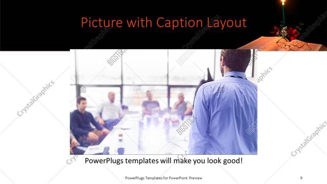 Picture with Caption presentation slide layout