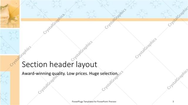 Section Header presentation slide layout