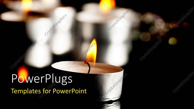  Presentation with candles - A number of candles with blackish background