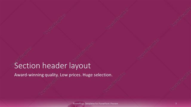 Section Header presentation slide layout