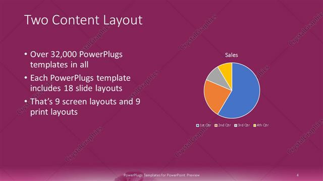 Two Content presentation slide layout