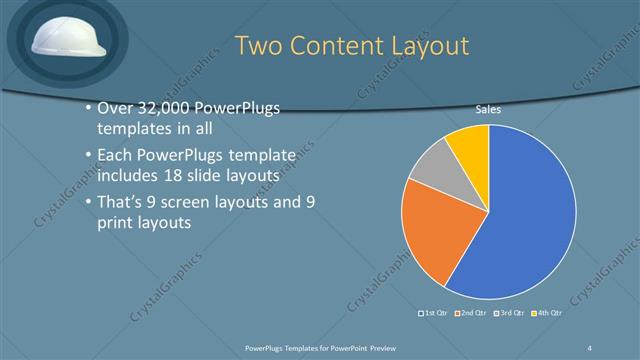Two Content presentation slide layout