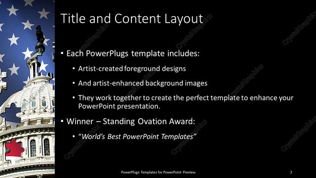 Title and Content presentation slide layout