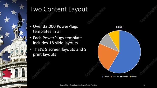 Two Content presentation slide layout