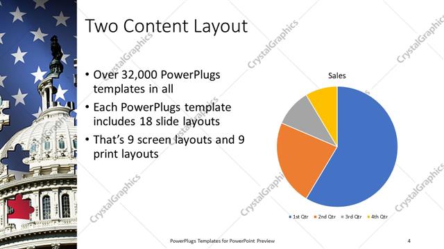 Two Content presentation slide layout