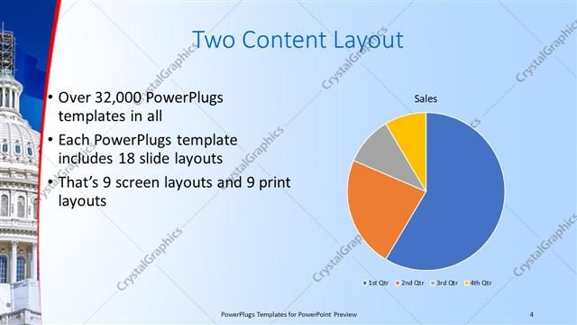 Two Content presentation slide layout