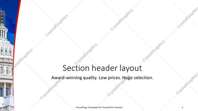 Section Header presentation slide layout