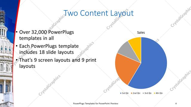 Two Content presentation slide layout