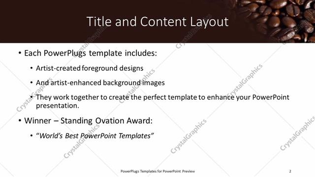 Title and Content presentation slide layout