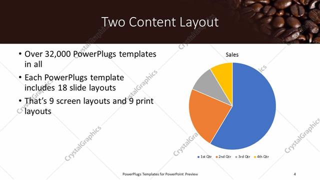 Two Content presentation slide layout